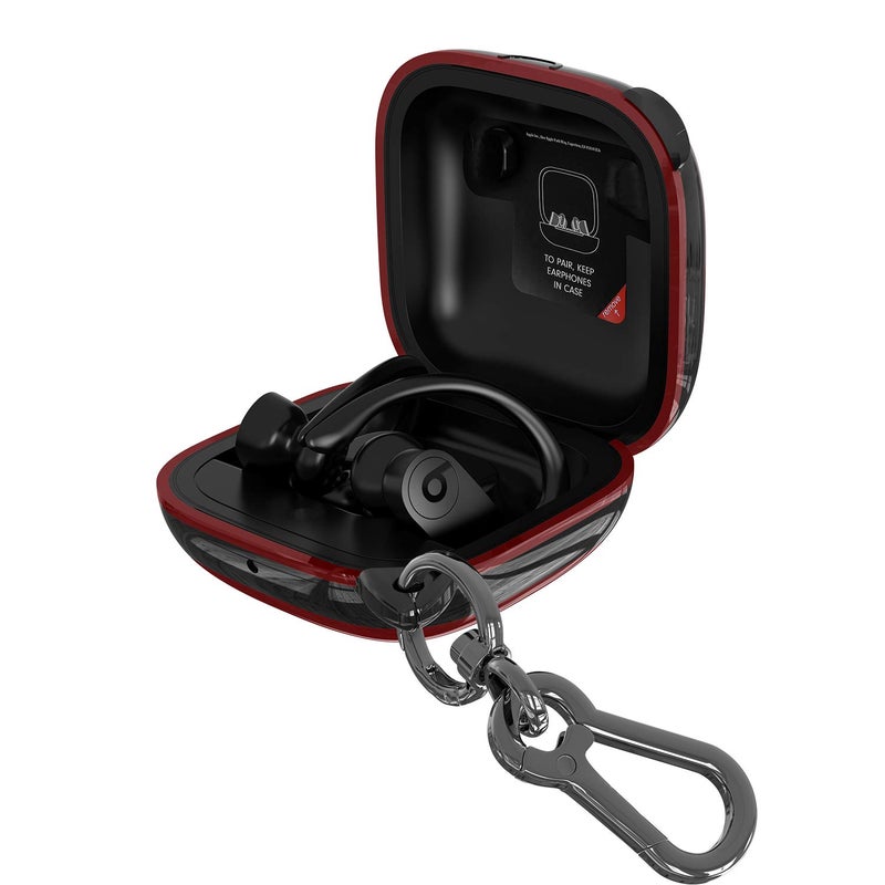 ANKASI Cover Compatible with Powerbeats Pro Case,Full Protective Shockproof Anti-Slip Silicone Case for Beats Powerbeats Pro 2020 (Black Edge+Burgundy) - Image 1